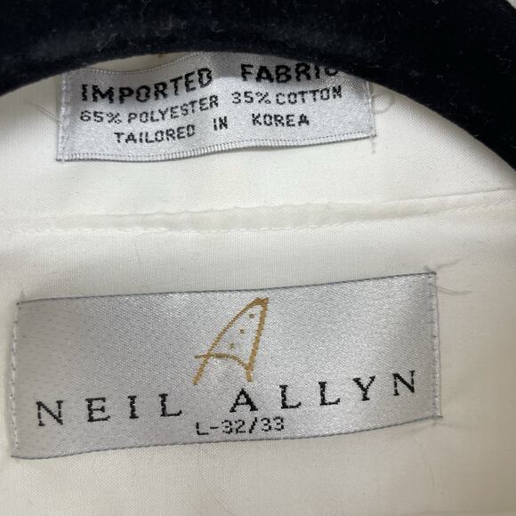 Neil Allyn Size L 32/33 Halloween Tuxedo Shirt Canvas Pumpkins Scarecrow Gold - Picture 4 of 7